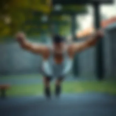 Enhancing Balance Through Single-Arm Push-Ups Athlete performing single-arm push-ups outdoors
