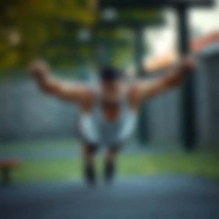 Enhancing Balance Through Single-Arm Push-Ups Athlete performing single-arm push-ups outdoors