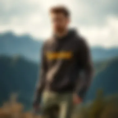 Active lifestyle featuring Timberland sweatshirt in outdoor setting