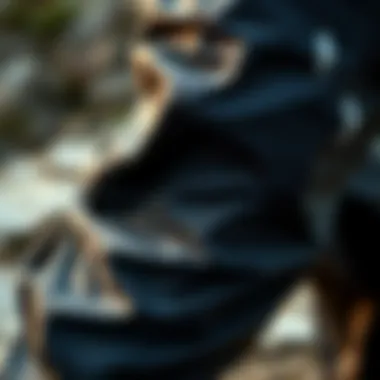 Close-up of advanced fabric technology used in trekking pants