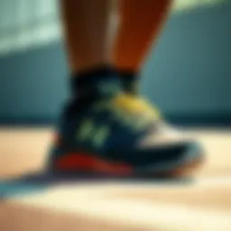 Stylish UA footwear showcasing innovative design.