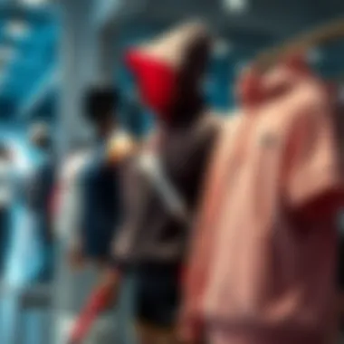 Stylish sports apparel on display