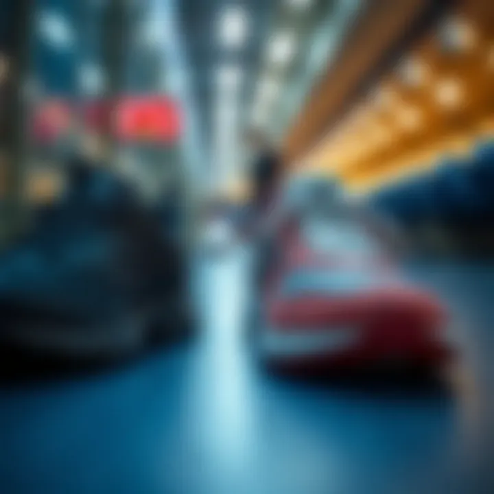 Trendy athletic shoes showcased