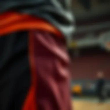 Tailored Performance: Sportswear for Height Advantage Close-up of specialized sportswear for tall athletes