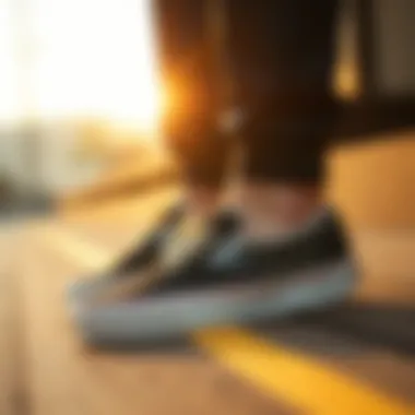 Comfort in Vans slip-on shoes during activities