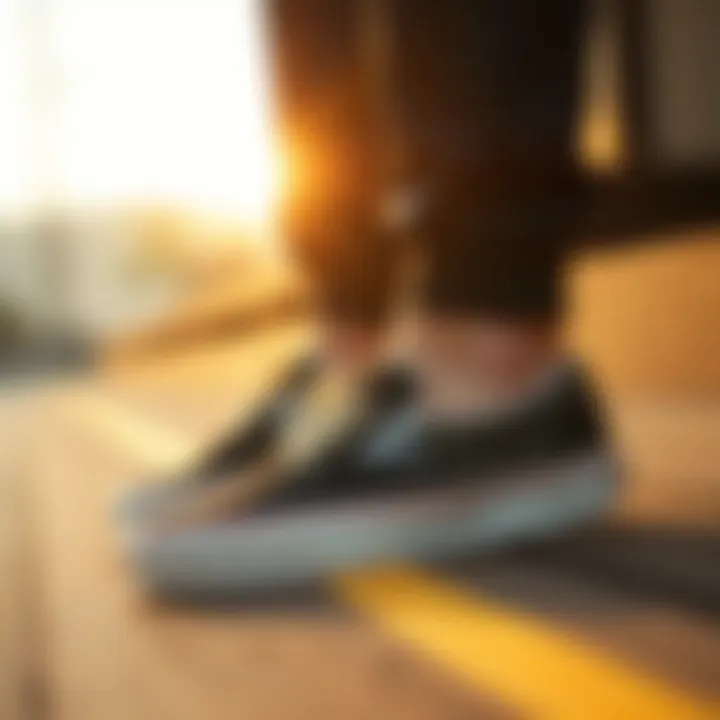 Comfort in Vans slip-on shoes during activities