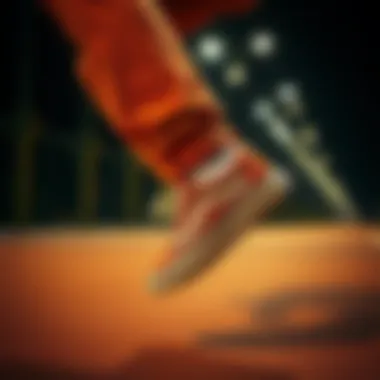 Active individual performing sports in Vans footwear