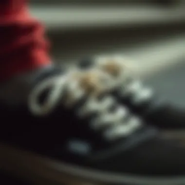 Close-up of Vans sneakers showcasing quality materials and design