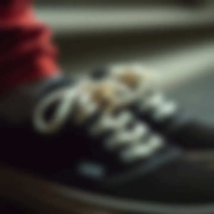 Close-up of Vans sneakers showcasing quality materials and design