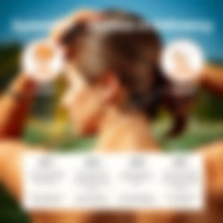 Diagram showcasing symptoms of Vitamin A deficiency affecting hair health.