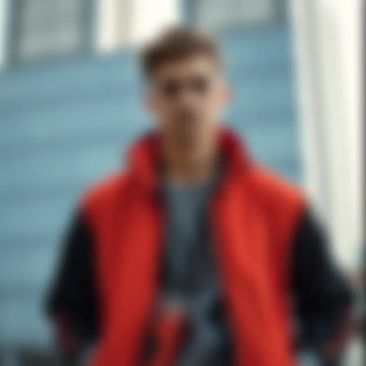 Casual Attire Featuring Zip Jacket Fashionable zip jacket paired with casual attire